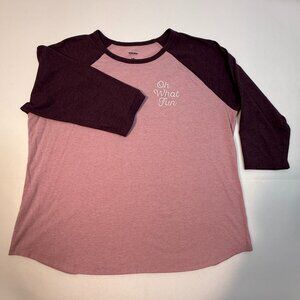 SONOMA OH WHAT FUN WOMENS RAGLAN XXL